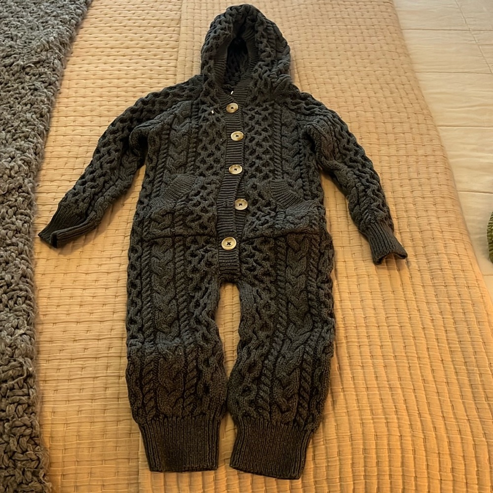 Jamie Kay Hooded Knit Sweater Romper - NEW